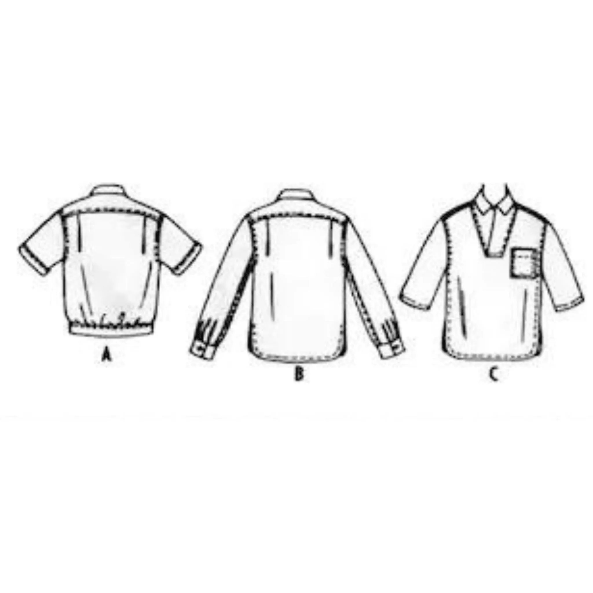 1950s Pattern, Men's Sports Shirt in Three Styles - Chest 38”(97cm)-40”(102cm)