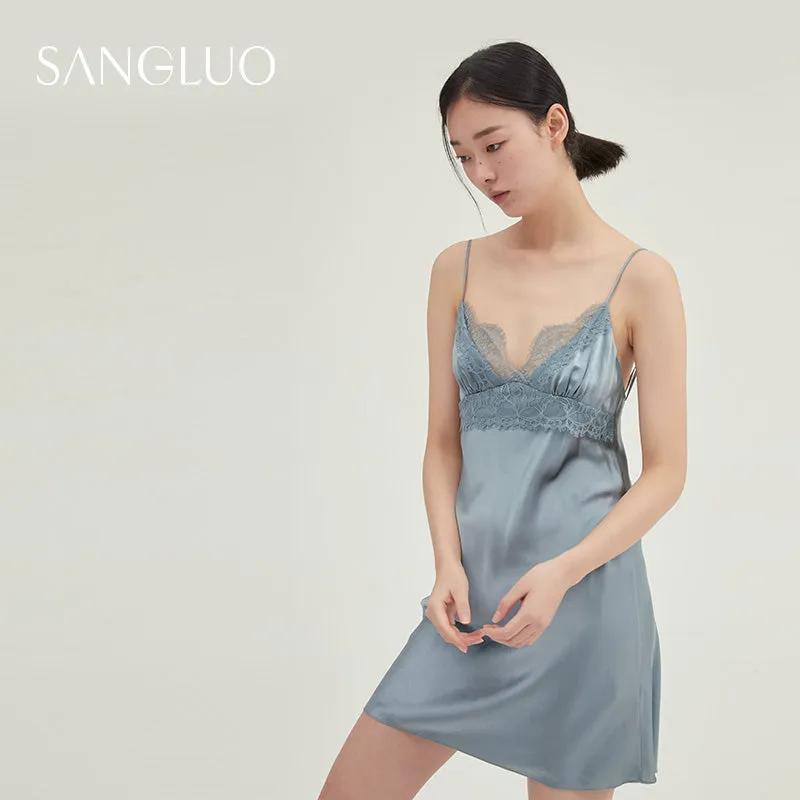 19MM Full Lace-trimmed Dress