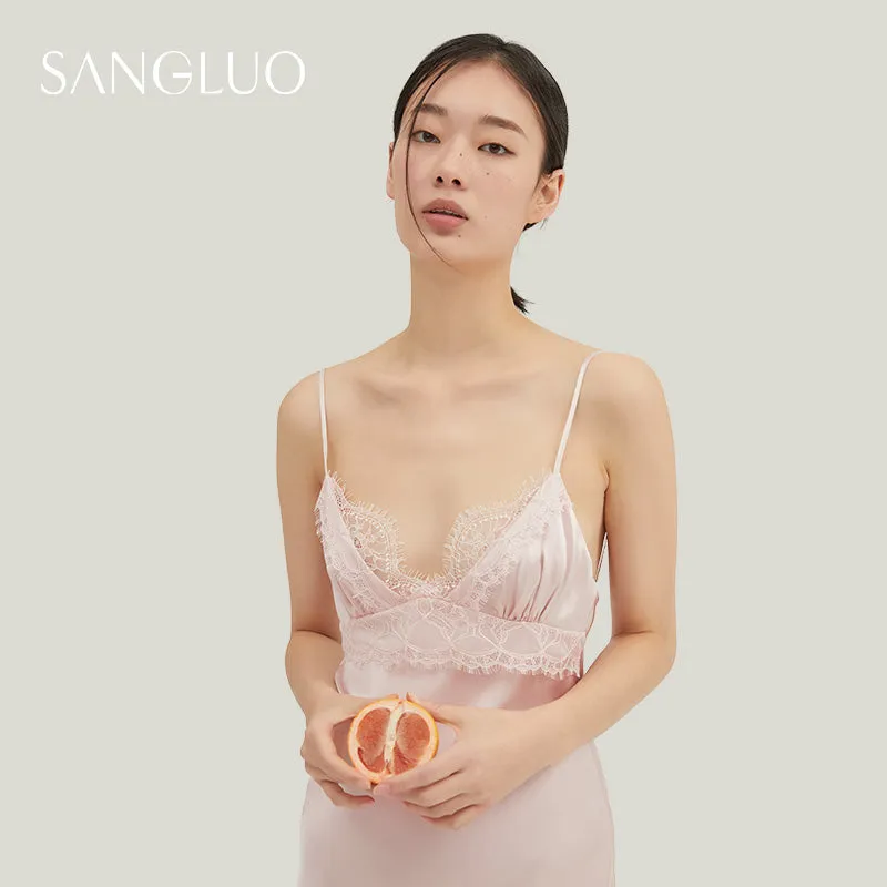 19MM Full Lace-trimmed Dress