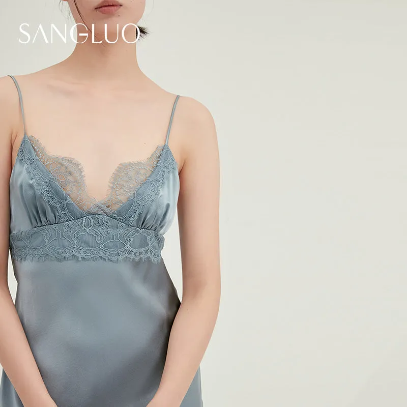 19MM Full Lace-trimmed Dress