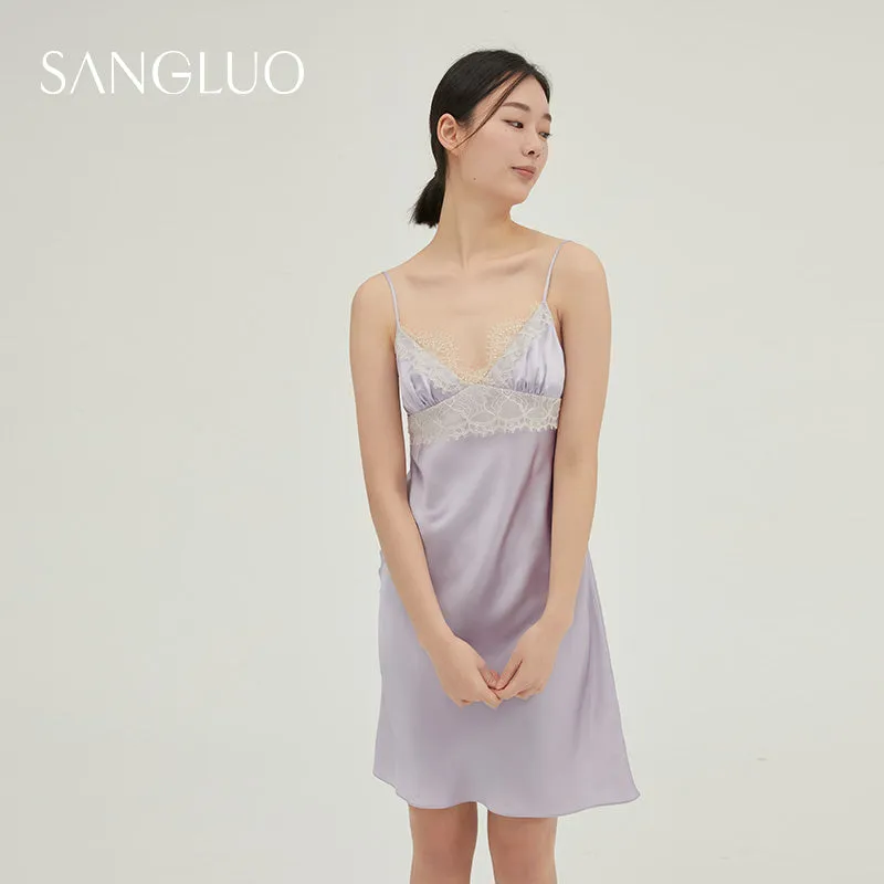 19MM Full Lace-trimmed Dress