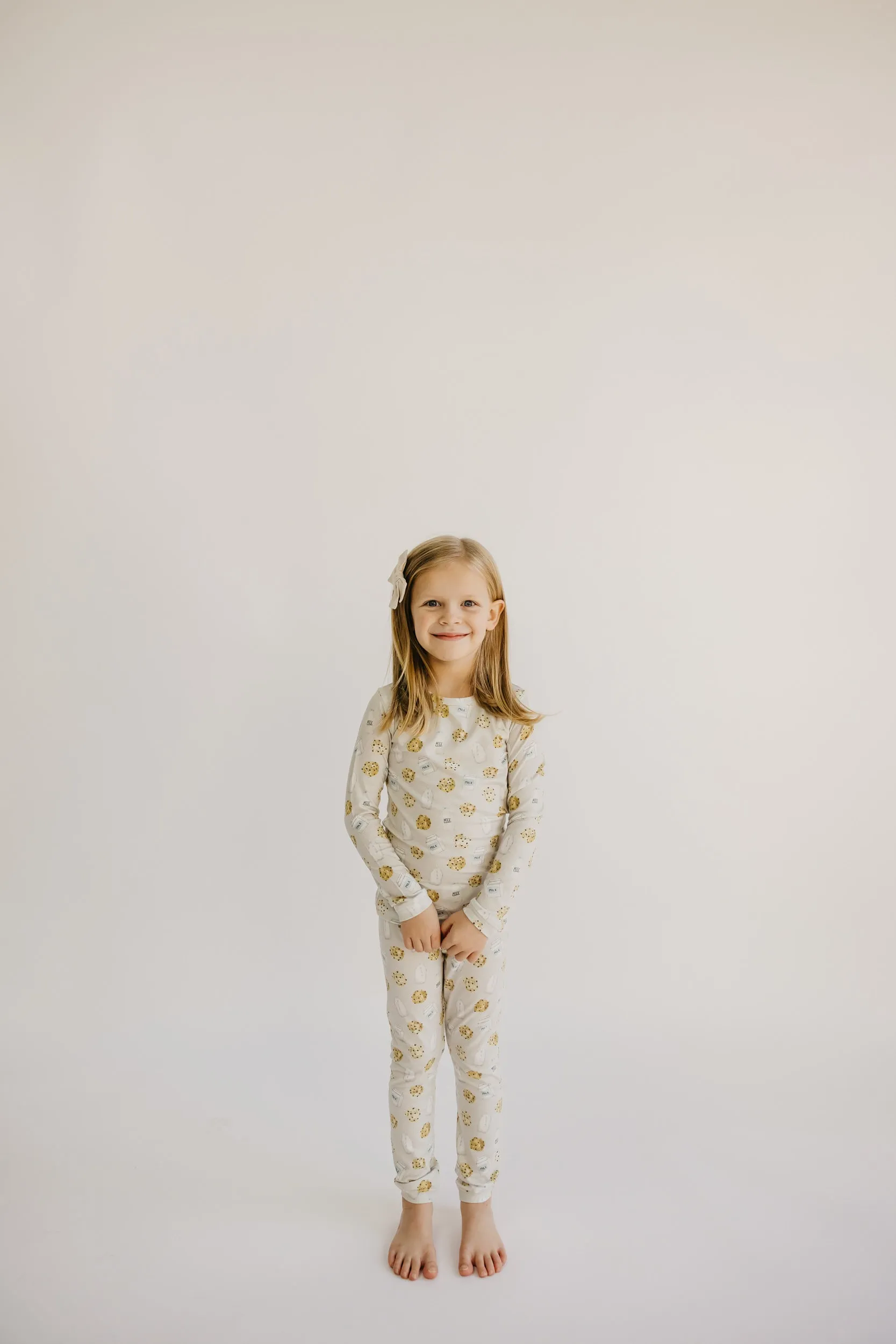 2pc Long Sleeve Pajama Set - Chip