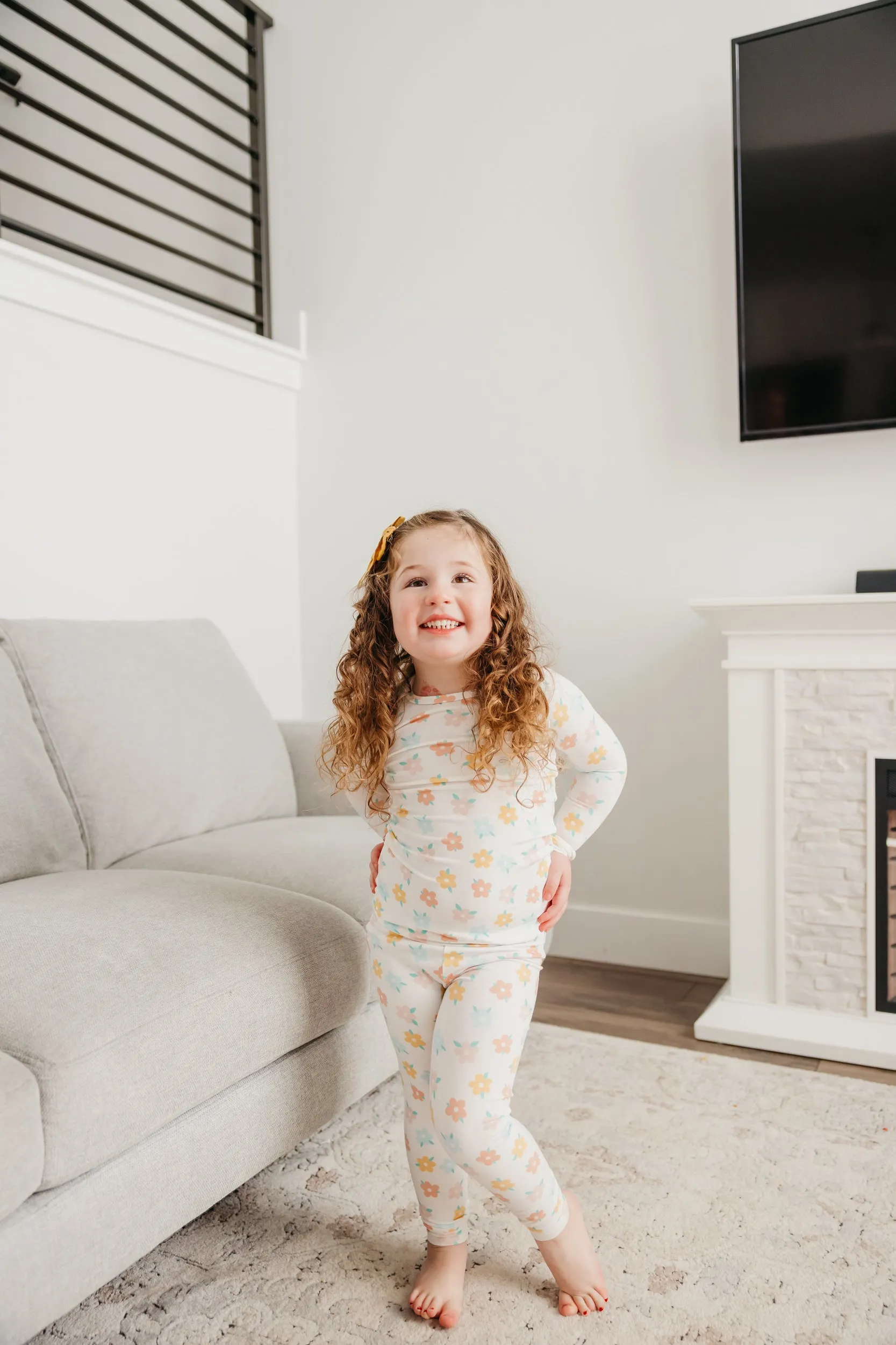 2pc Long Sleeve Pajama Set - Daisy