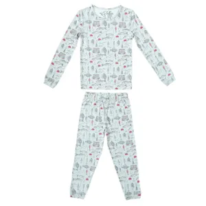 2pc Long Sleeve Pajama Set in Trout by Copper Pearl
