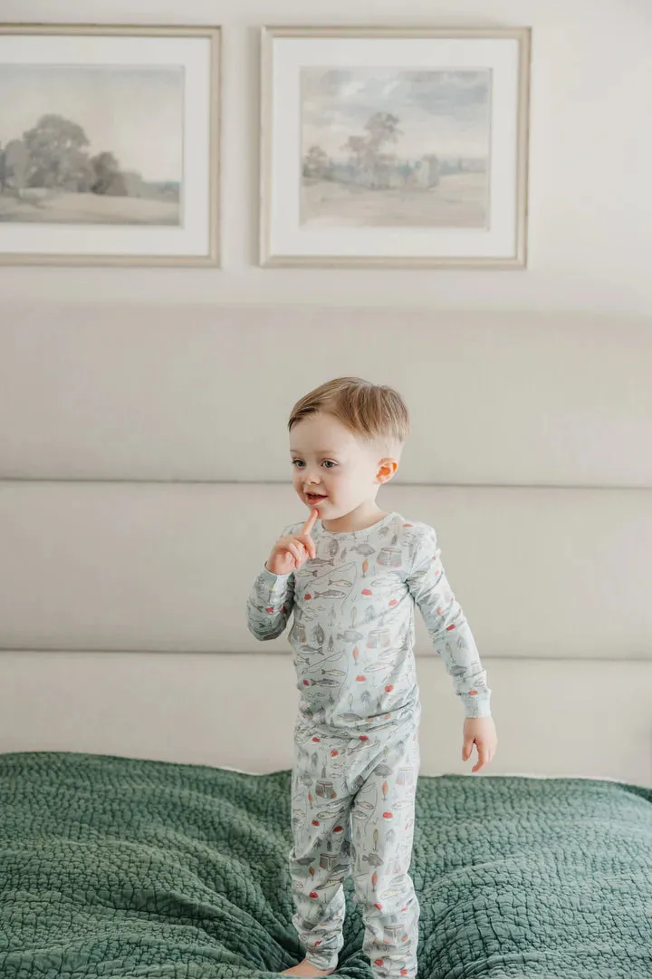 2pc Long Sleeve Pajama Set in Trout by Copper Pearl