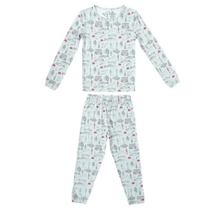2pc Long Sleeve Pajama Set in Trout by Copper Pearl