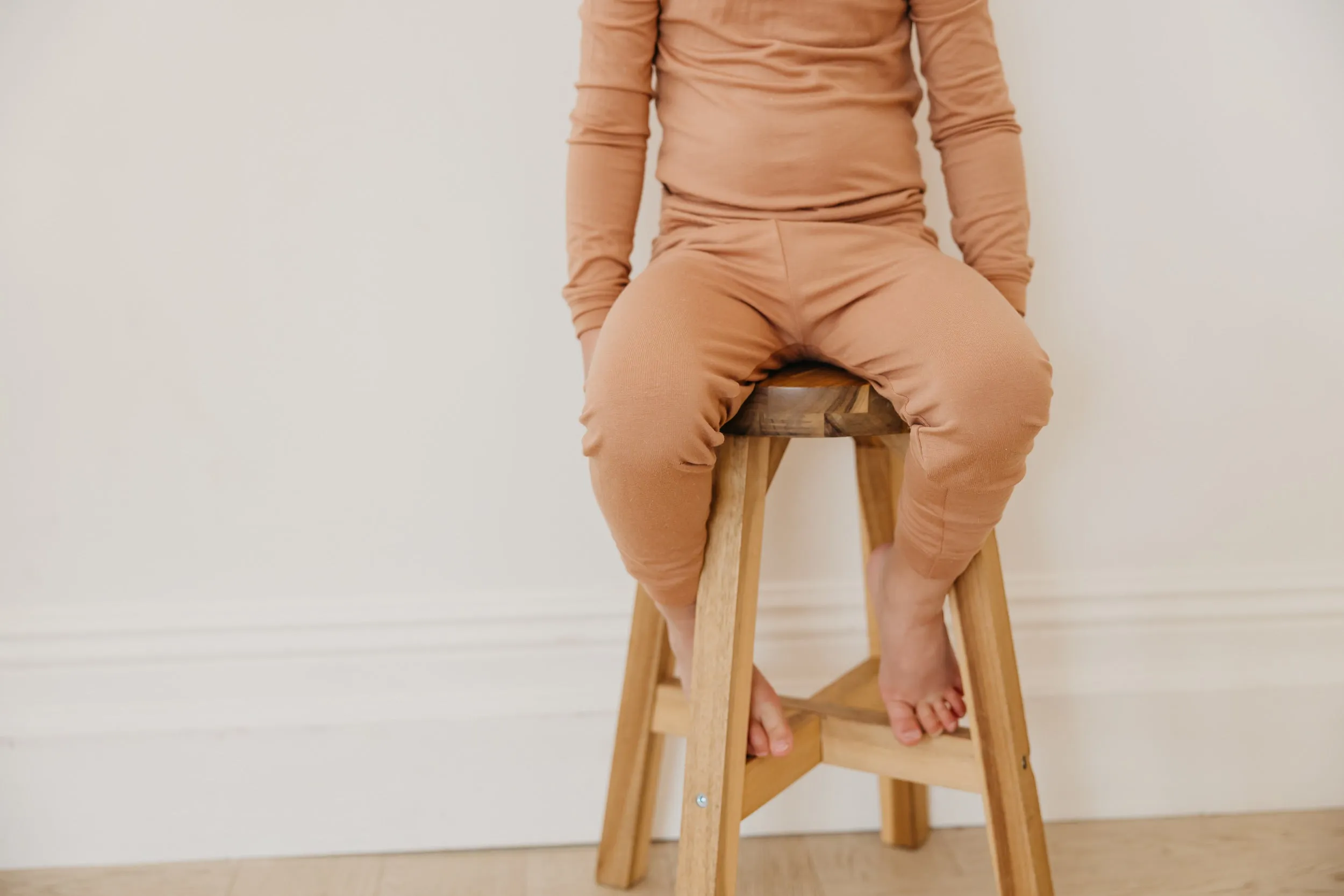 2pc Long Sleeve Pajama Set - Pecan