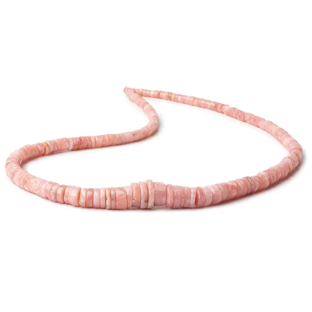 3.5-8mm Pink Peruvian Opal Heshi Beads 18 inch 250 pieces AA