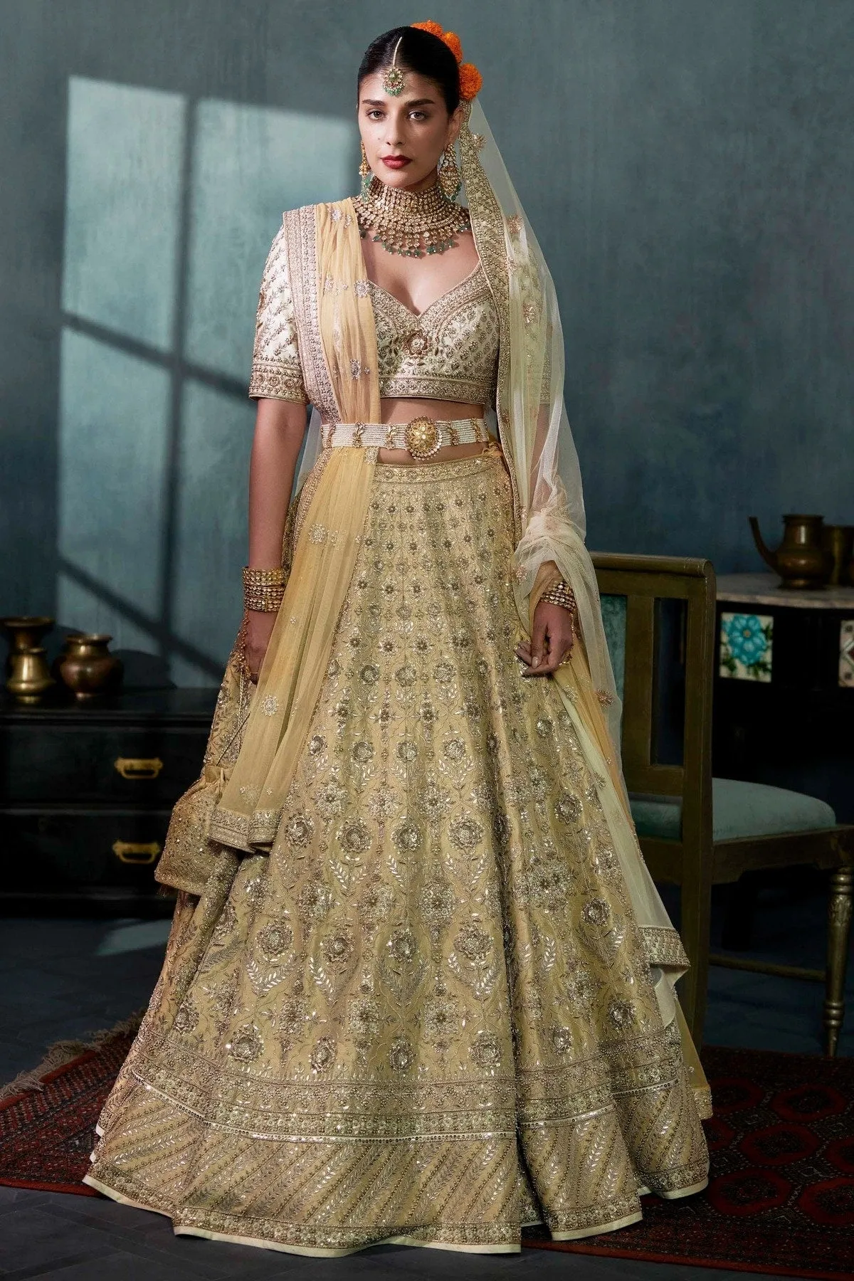 AARATI LEHENGA SET - CREAM