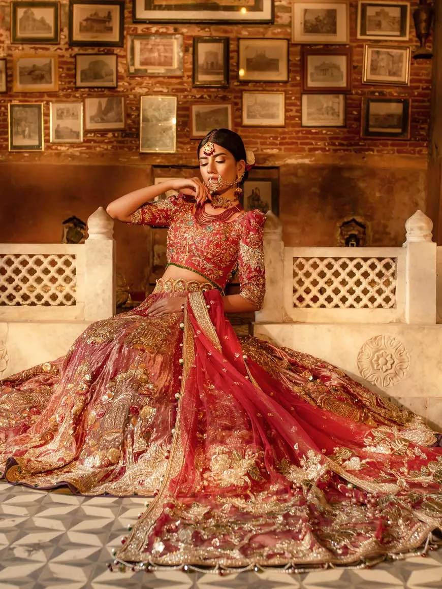 Asian Bridal Wear Pakistani Lehnga #C2052