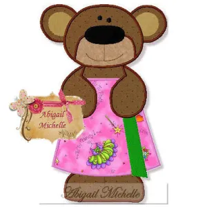 Bath time Bear Machine Embroidery