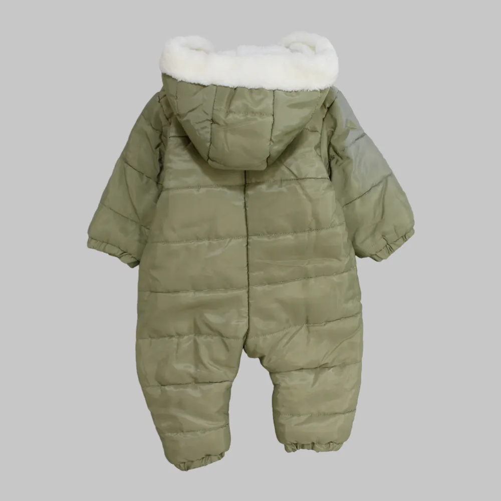 Beary Long-Sleeved Fleeced Overall