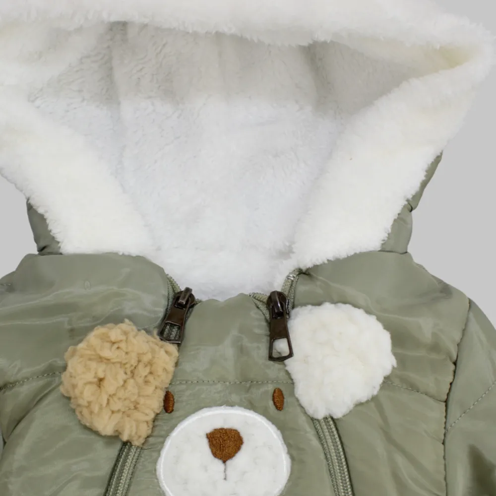 Beary Long-Sleeved Fleeced Overall