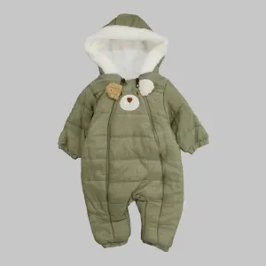 Beary Long-Sleeved Fleeced Overall