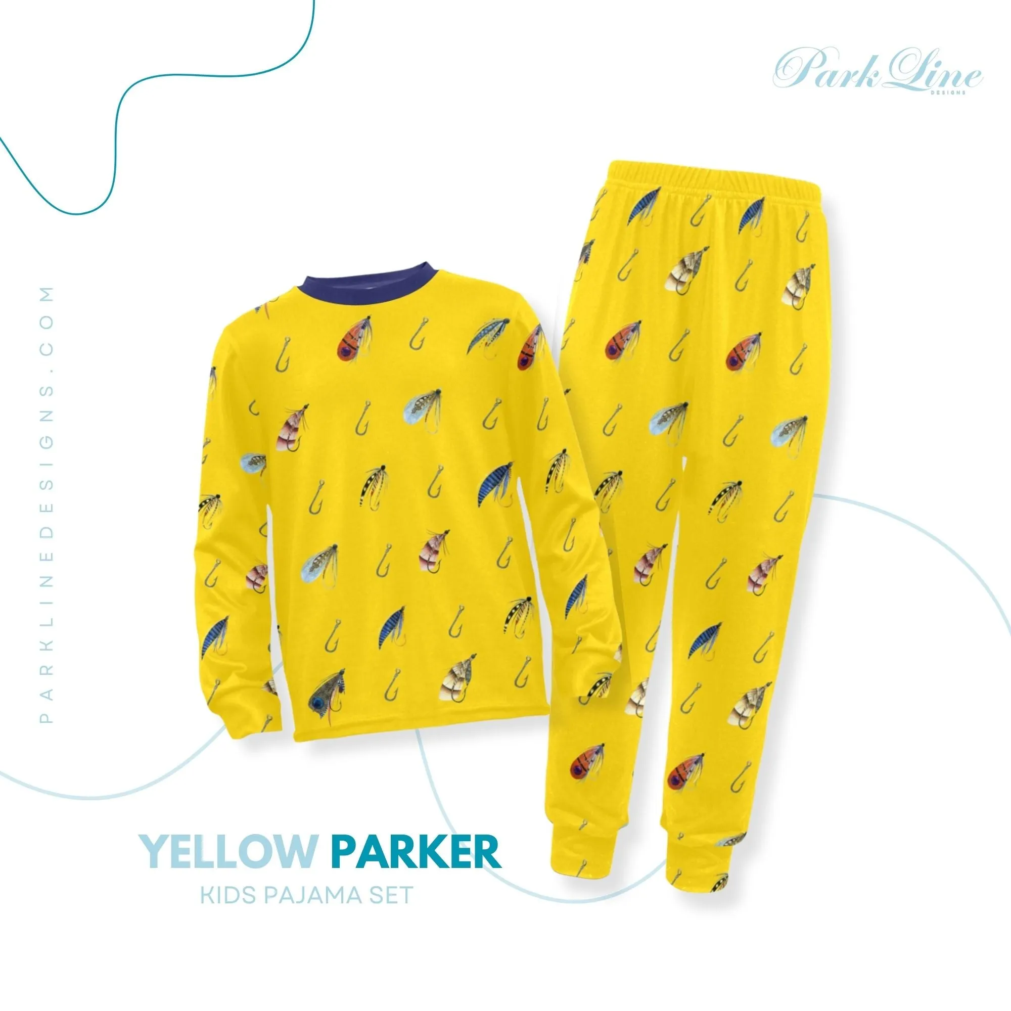 Blue Camo Boys' Pajama Set |  | Crew Neck Long Pajama Set | Soft Long Sleeve Sleepwear for Lounging and Relaxing