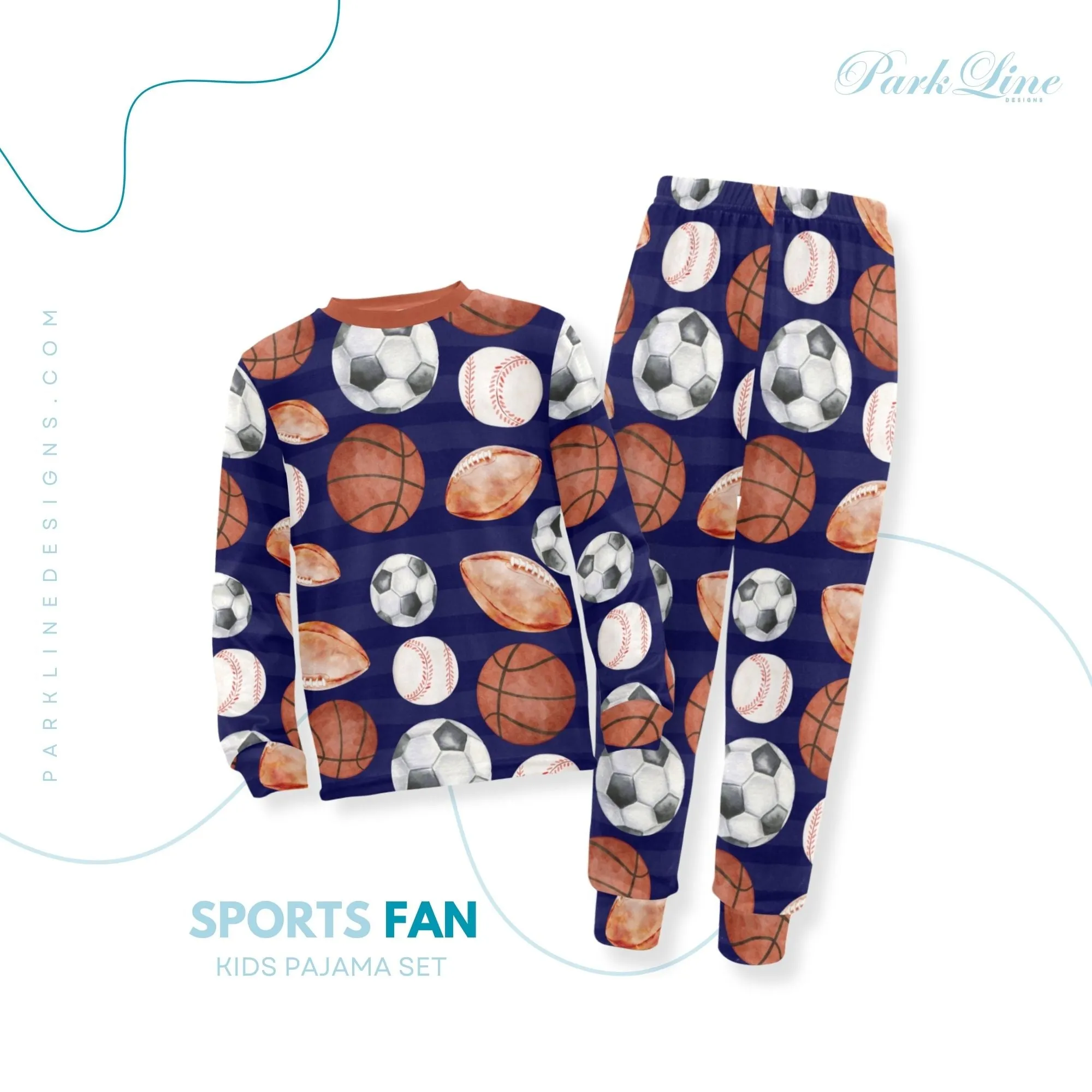 Blue Camo Boys' Pajama Set |  | Crew Neck Long Pajama Set | Soft Long Sleeve Sleepwear for Lounging and Relaxing