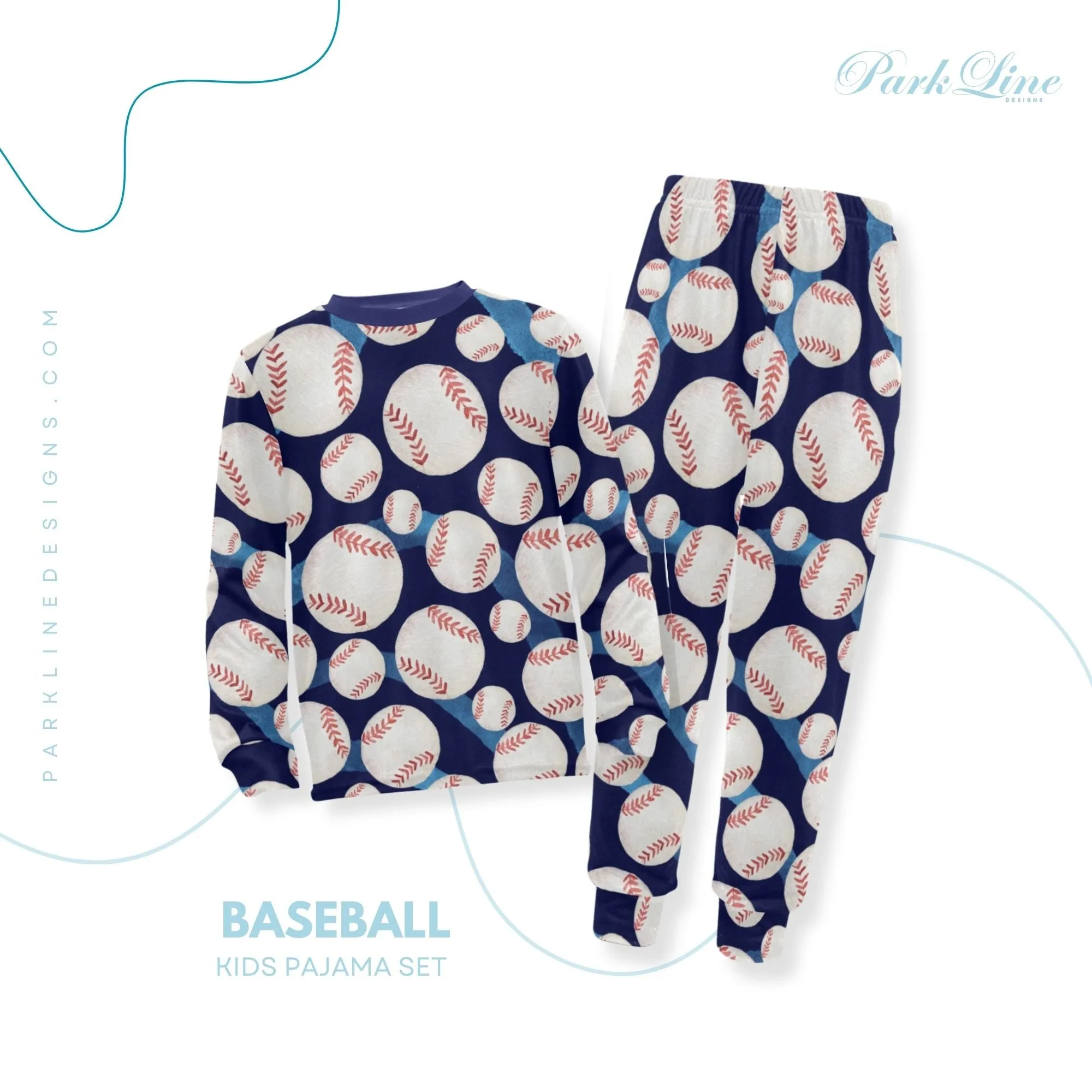 Blue Camo Boys' Pajama Set |  | Crew Neck Long Pajama Set | Soft Long Sleeve Sleepwear for Lounging and Relaxing