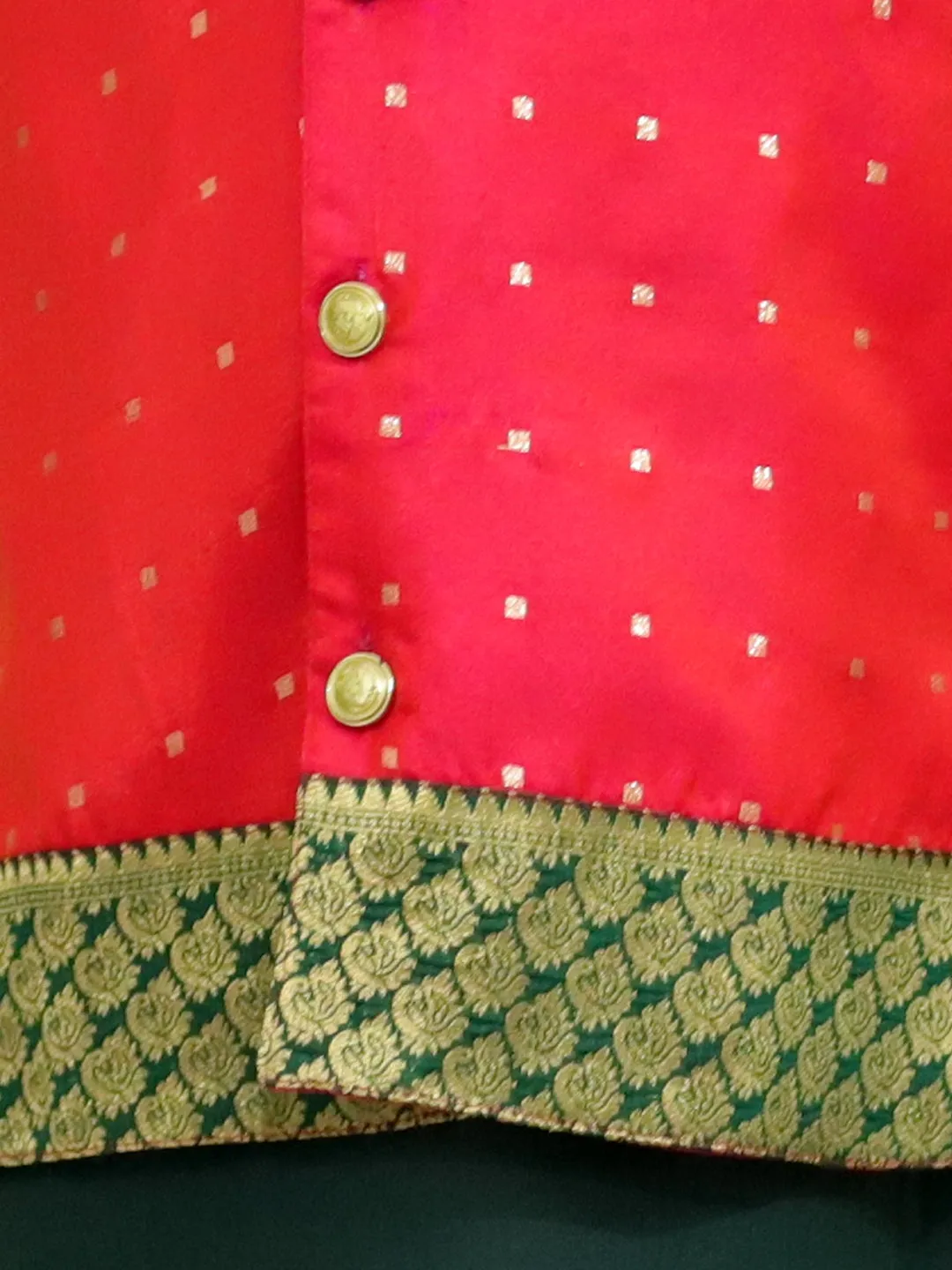 BownBee Silk Jacket with Cotton Kurta Pajama for Boys - Pink