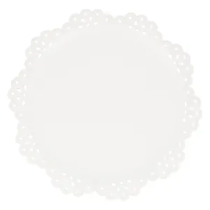 Broderie Anglaise Lace White Dinner Plates (x 8)
