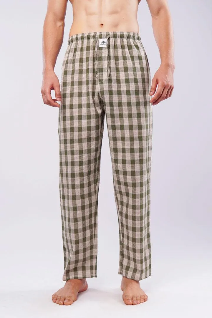 Check Woven Pajamas - Green