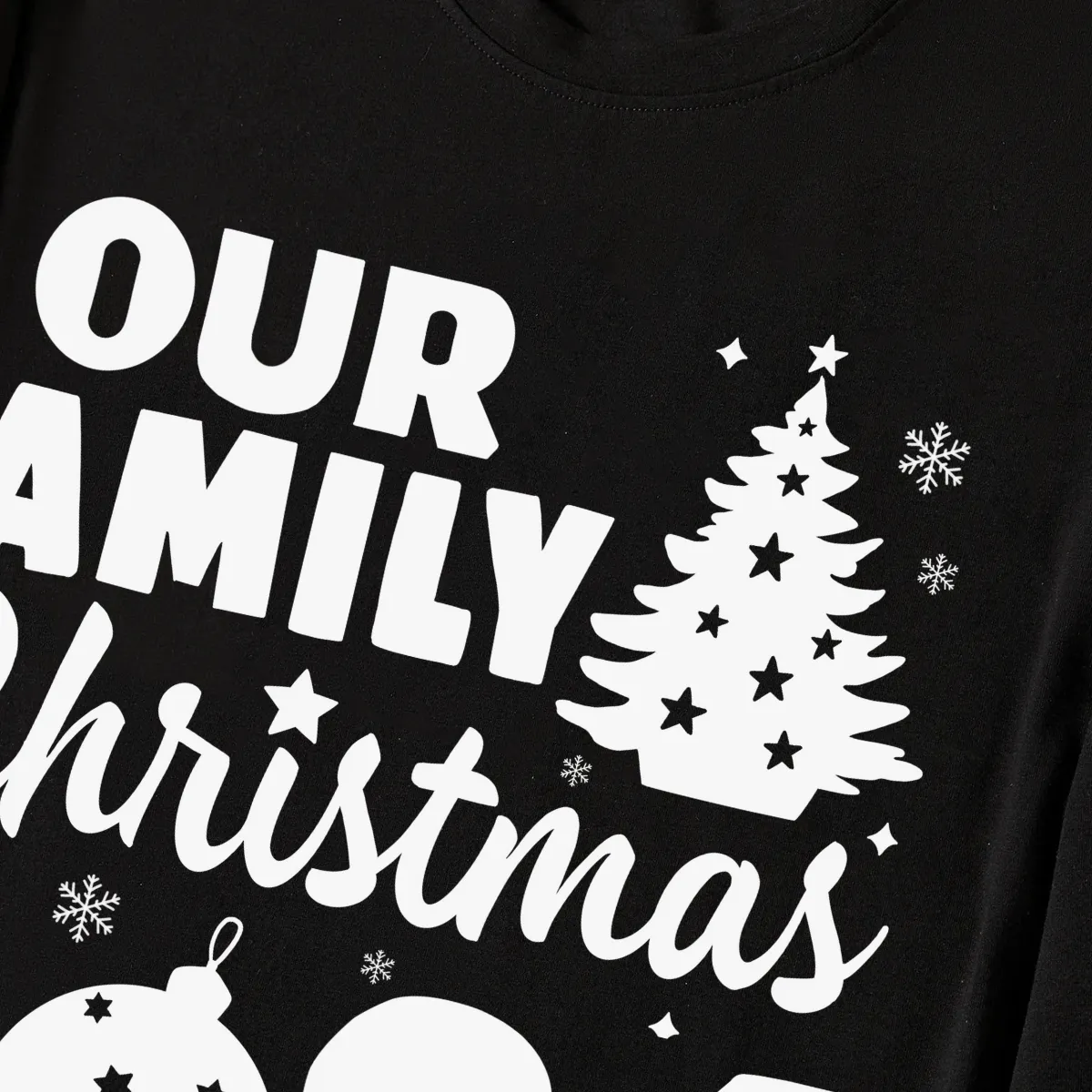 Christmas Tree & "Making Memories Together" 2024 Patterned Black Long Sleeve Top with Green and Black Plaid Family Matching Pajamas