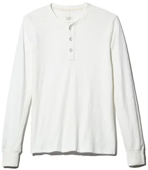 CLASSIC HENLEY SLIM FIT SHIRT IN WHITE