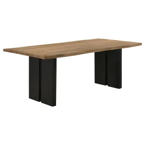 Coaster Furniture Bradshaw 115541 Rectangular Live Edge Dining Table - Natural Acacia/Black