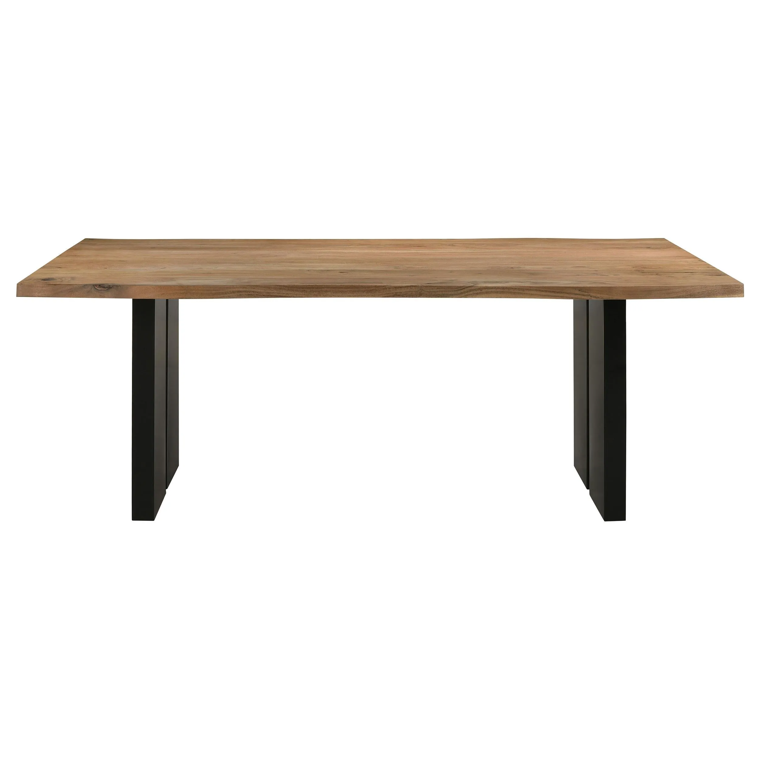 Coaster Furniture Bradshaw 115541 Rectangular Live Edge Dining Table - Natural Acacia/Black