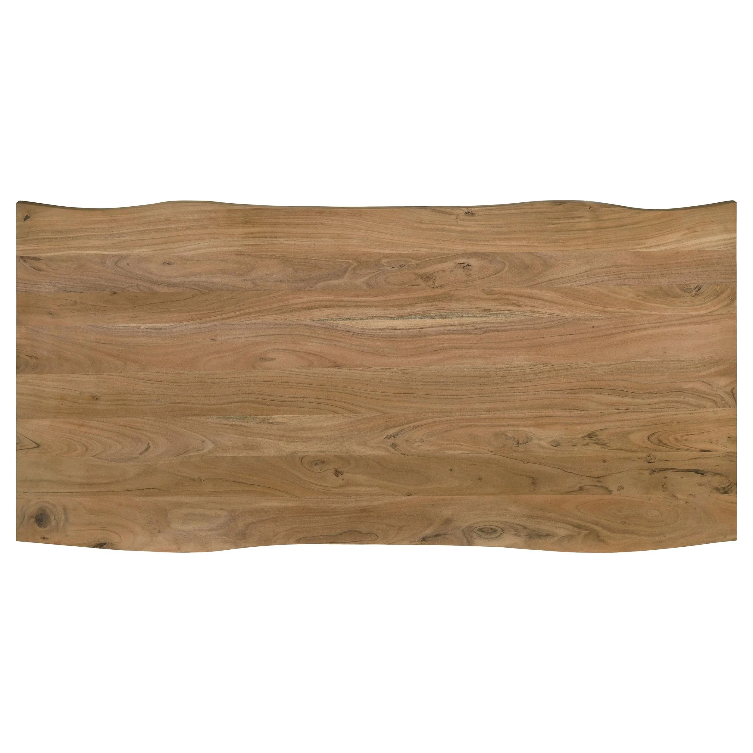 Coaster Furniture Bradshaw 115541 Rectangular Live Edge Dining Table - Natural Acacia/Black
