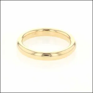 Comfort Fit Half Round 3mm Band 18KY