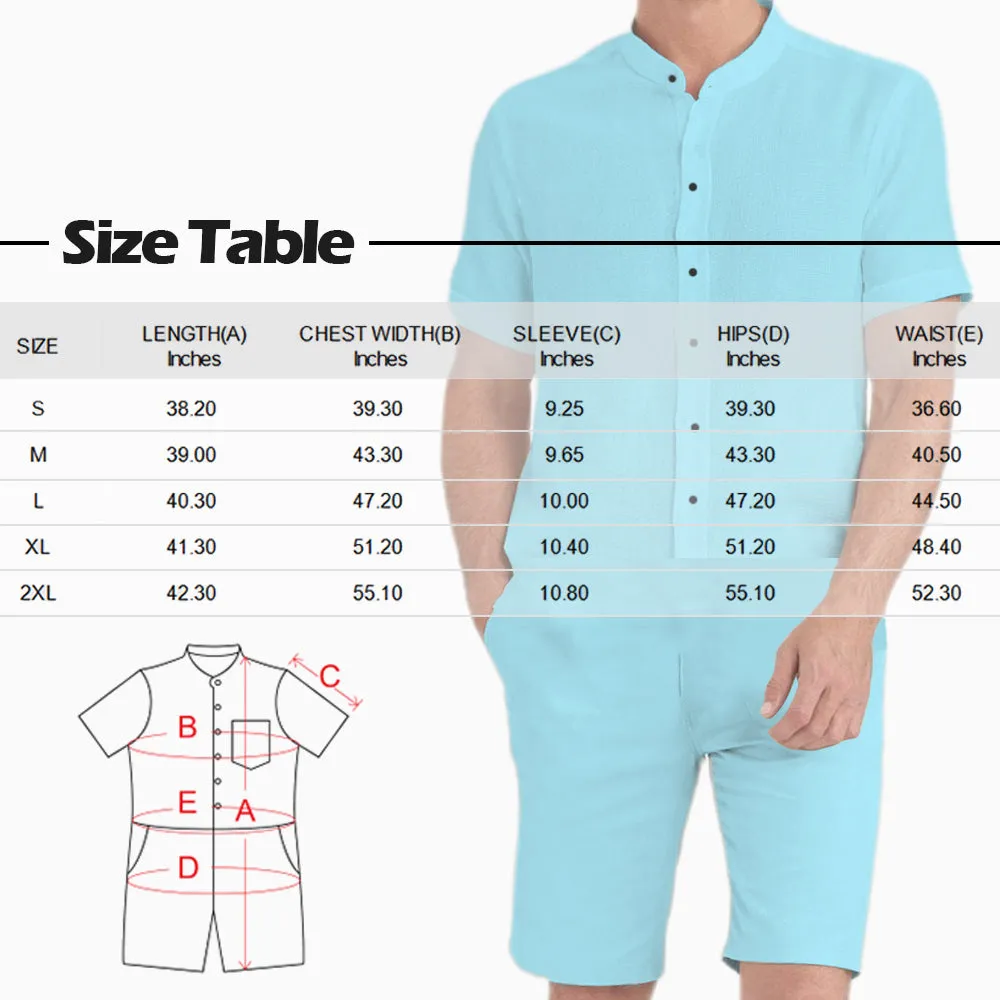 Couple Matching Short Sleeve Onesies Pajamas Custom Face Love Women's V-Neck Button Jumpsuit Men's Rompers