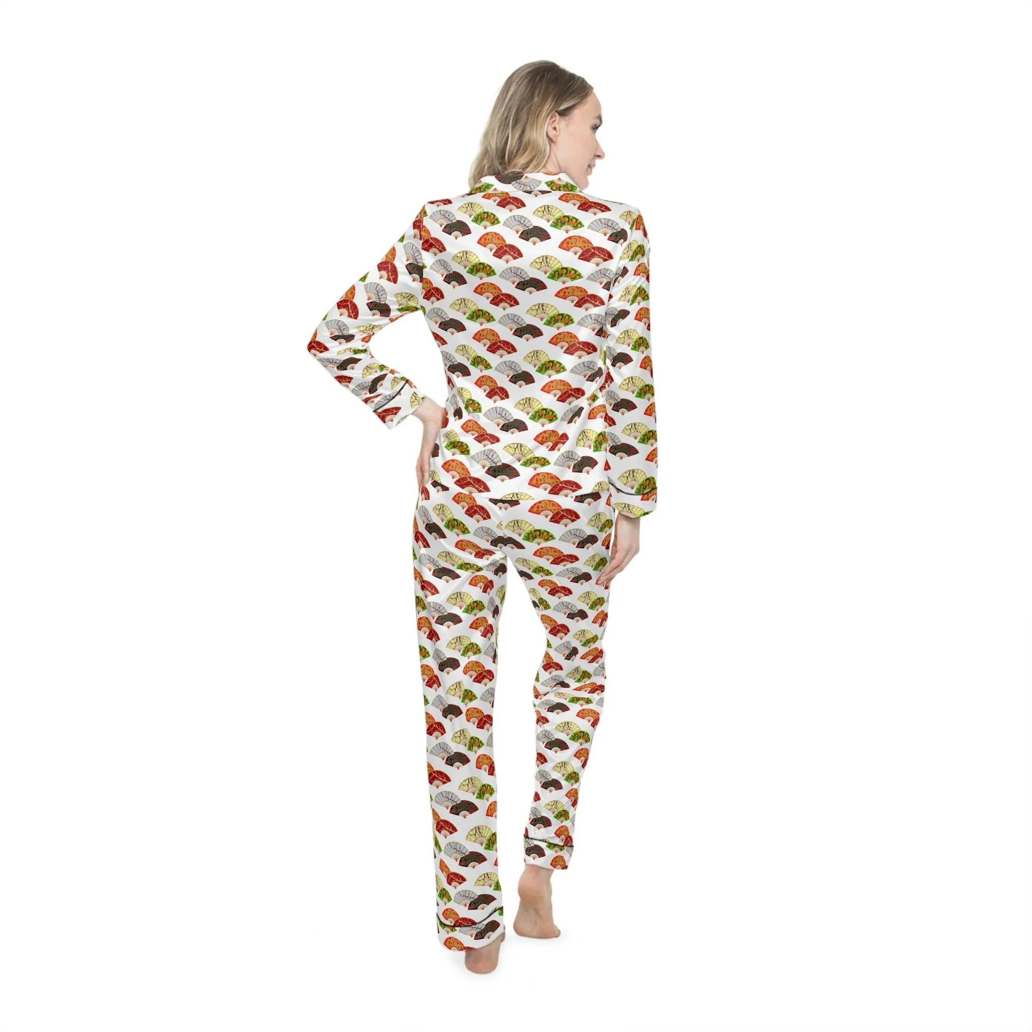 Customizable Luxury Satin Pajama Set for Women with Free Personalization