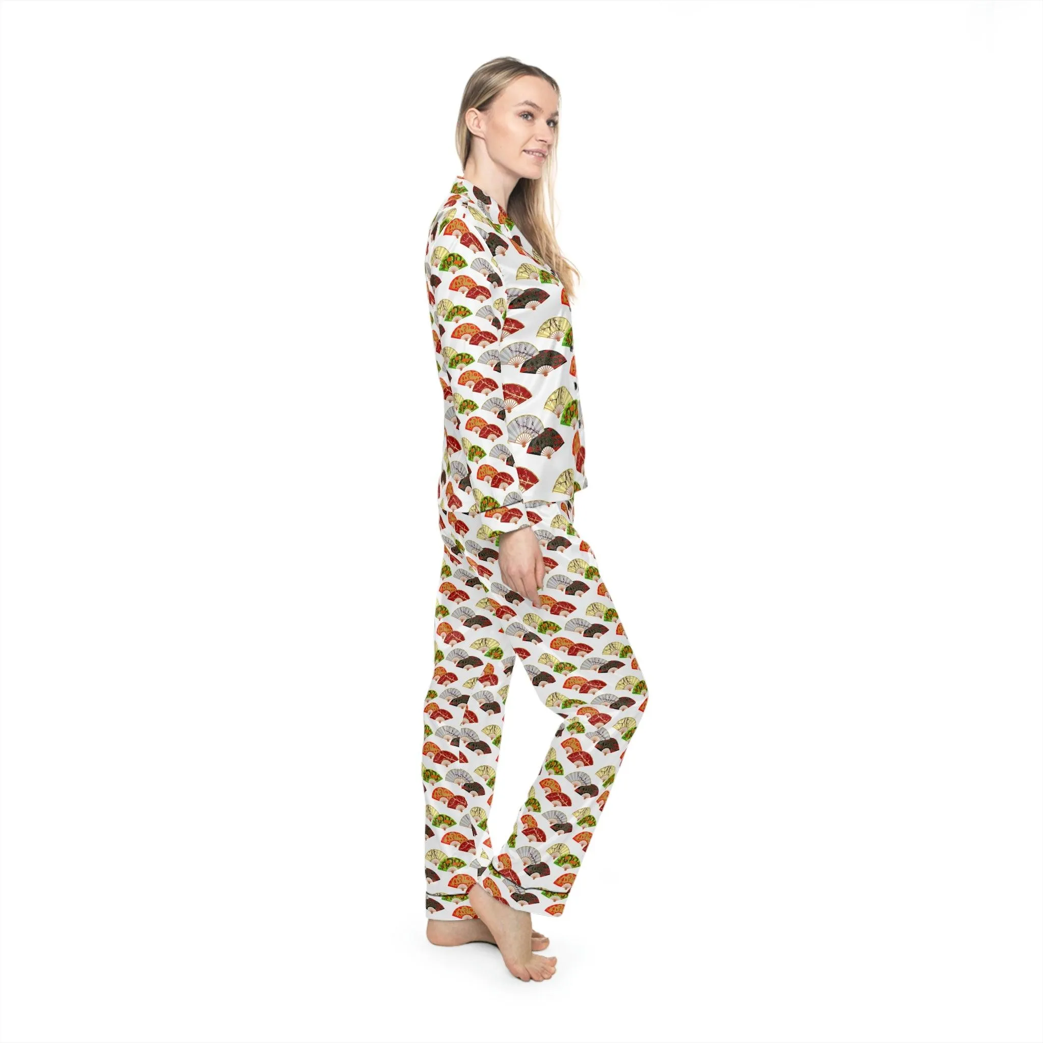 Customizable Luxury Satin Pajama Set for Women with Free Personalization