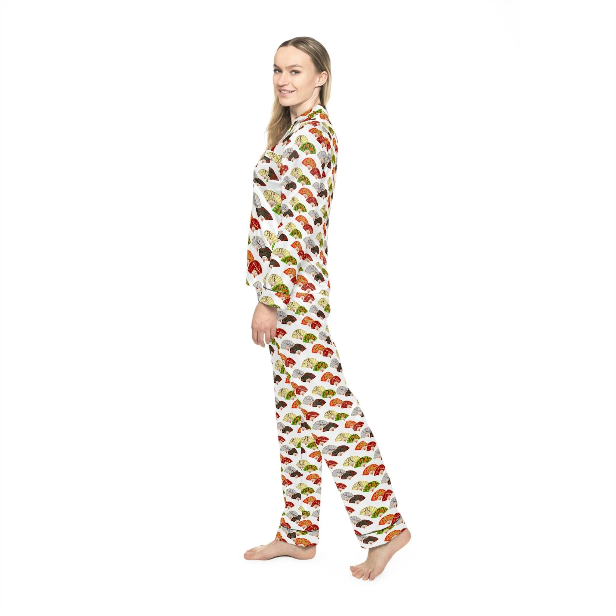 Customizable Luxury Satin Pajama Set for Women with Free Personalization