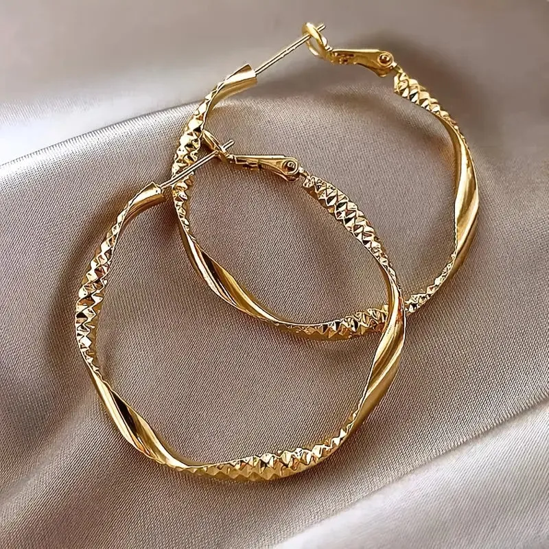 Delicate Silky Texture Design Women's Earrings