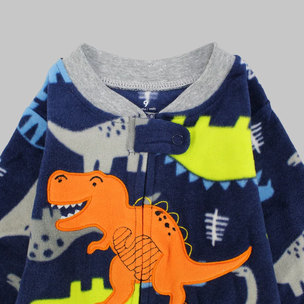 Dinos Long-Sleeved Footless Onesie