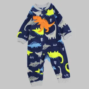 Dinos Long-Sleeved Footless Onesie