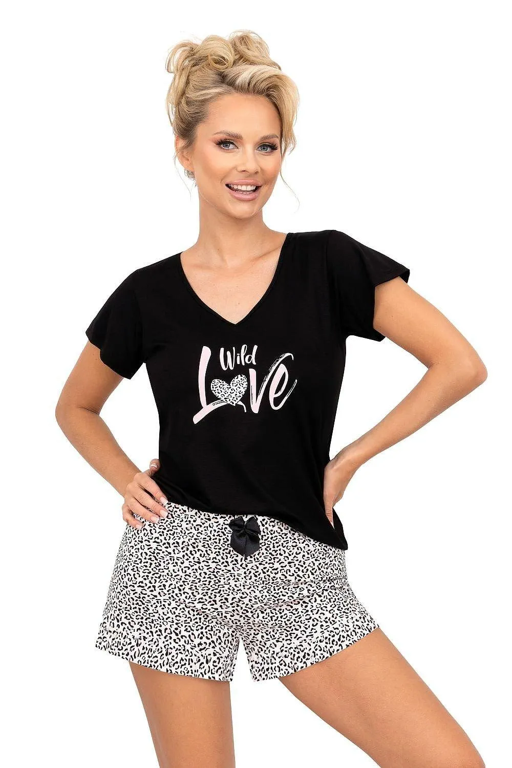 Donna short-sleeved shirt and pant womens pajamas