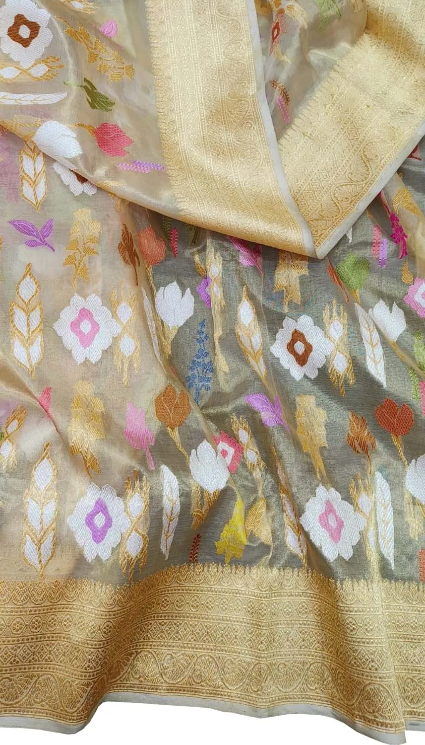 Exquisite Pastel Banarasi Tissue Silk Saree Collection