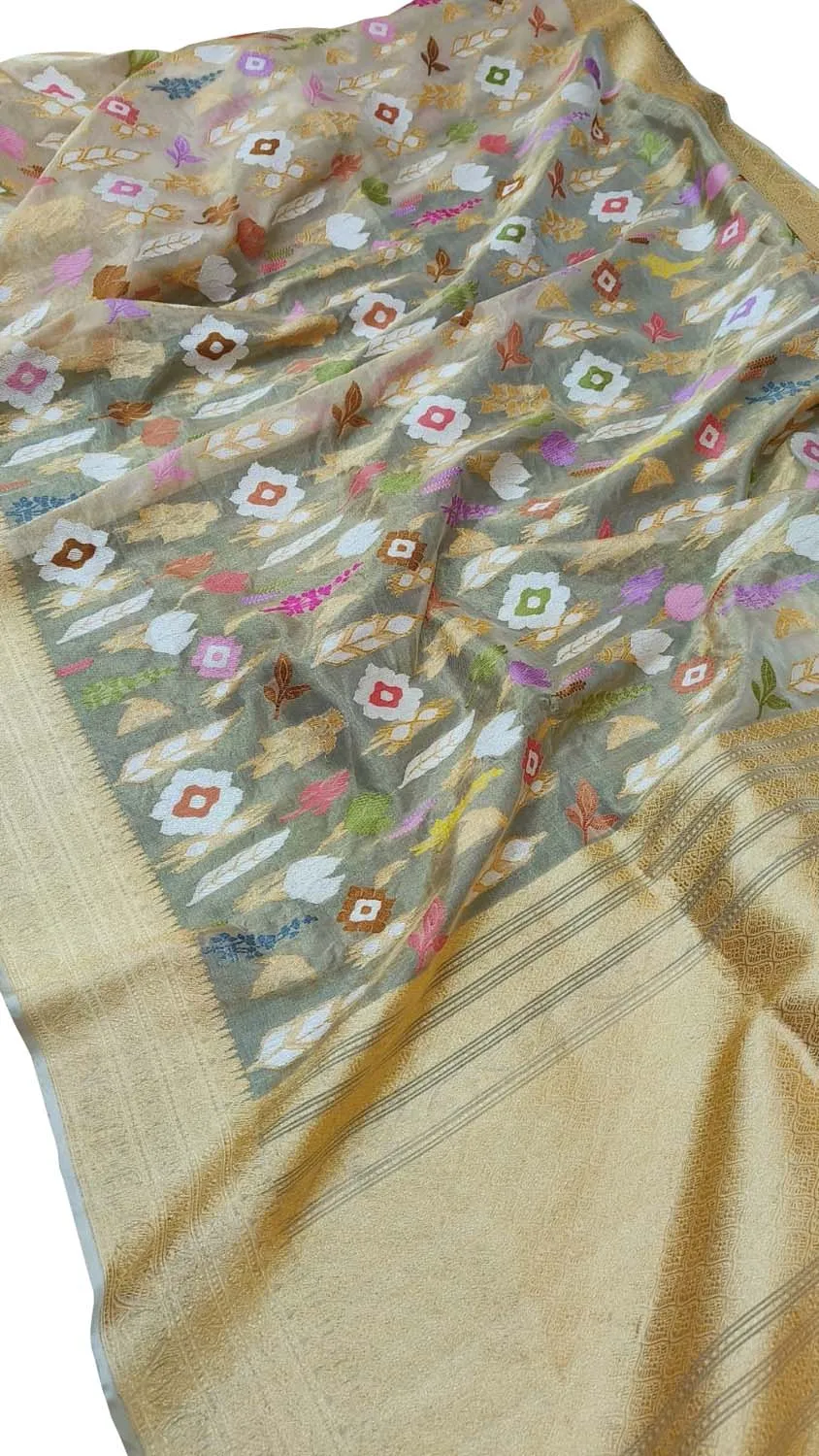 Exquisite Pastel Banarasi Tissue Silk Saree Collection