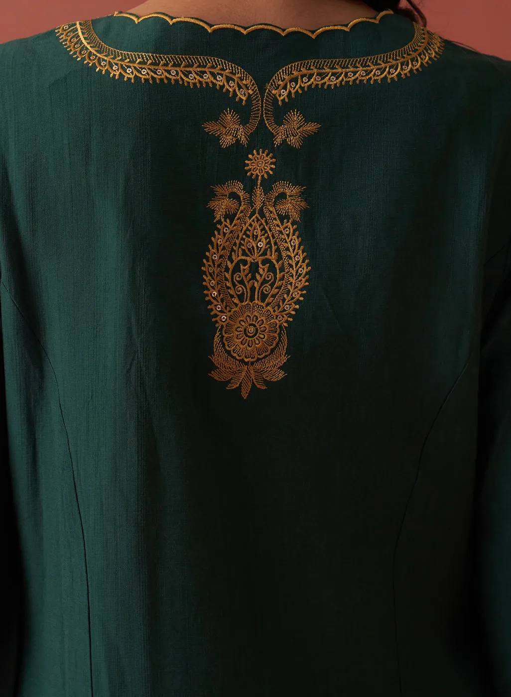 Faiza Emerald Embroidered Co-ord Set for Women