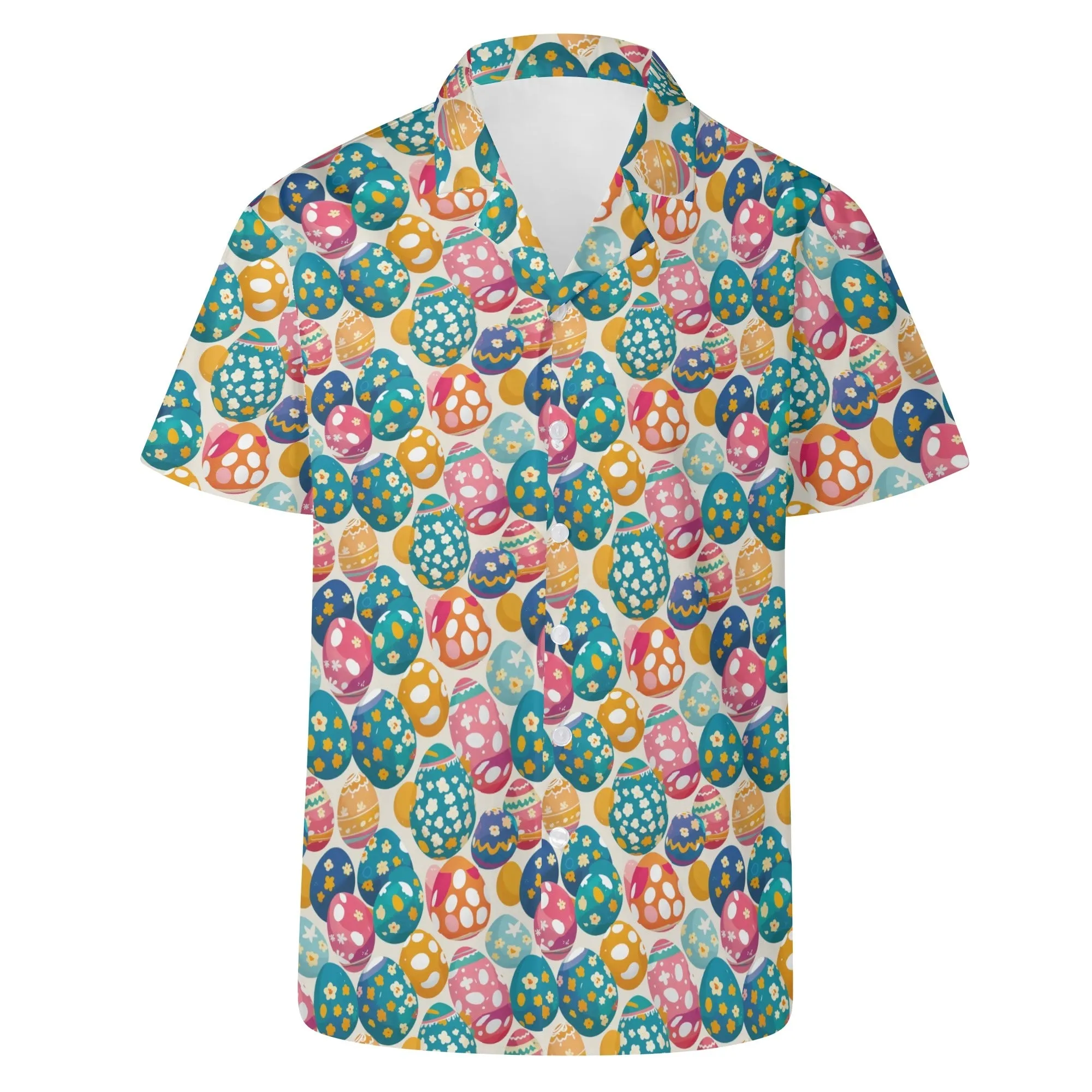 Festive Egg Mens Casual Hawaiian Shirt