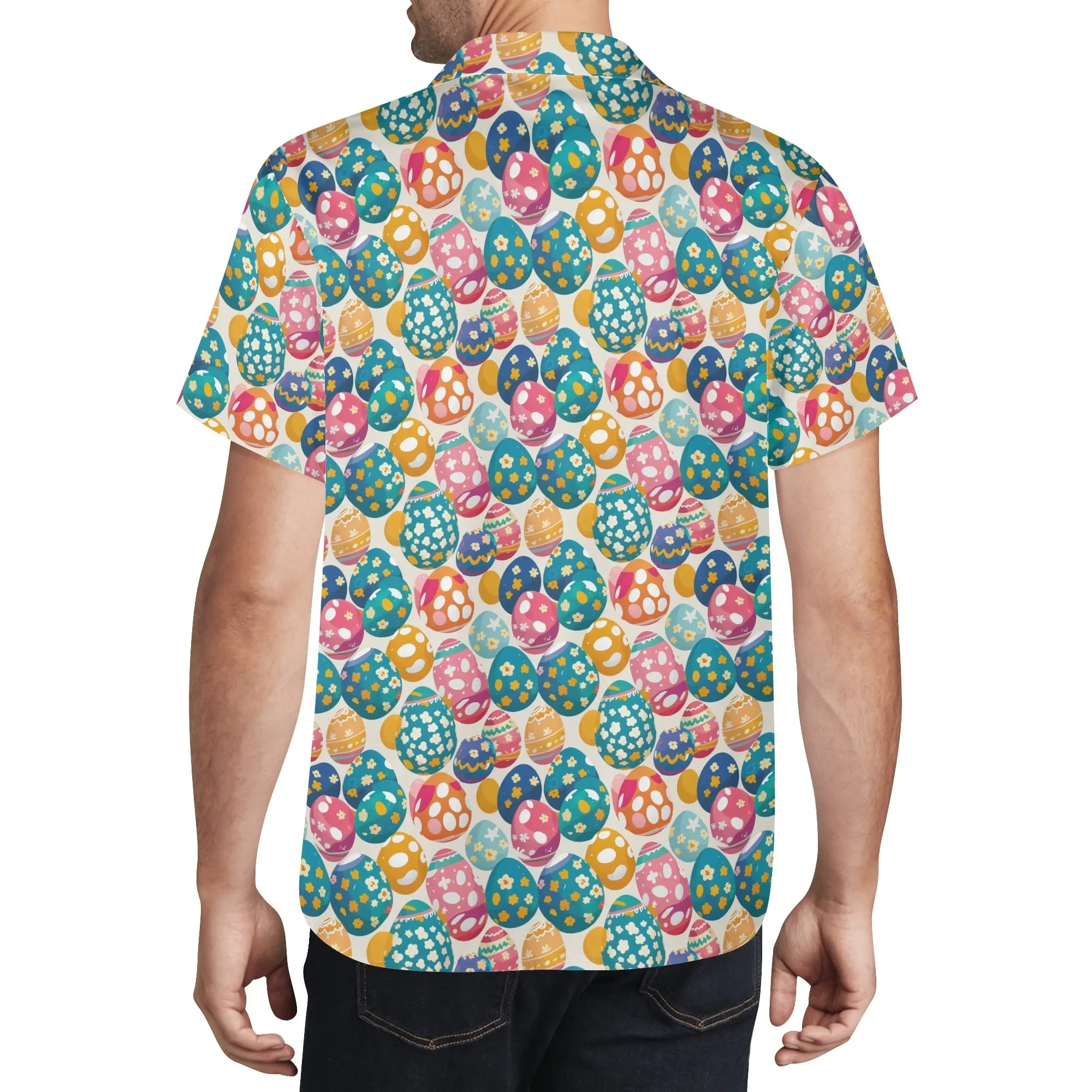 Festive Egg Mens Casual Hawaiian Shirt