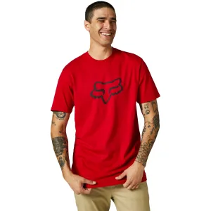 Fox Racing  Mens Legacy Fox Head Tee T-Shirt Short Sleeve Crew Neck Flame Red