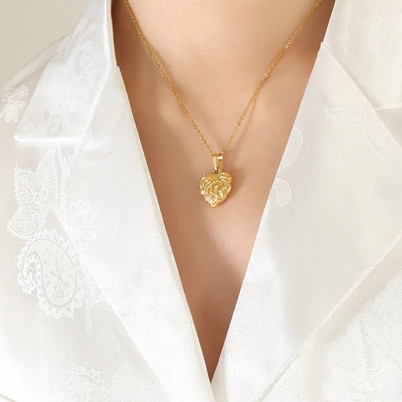 Gilded Titanium Women's Necklace with Unique Design and Elegant Finish