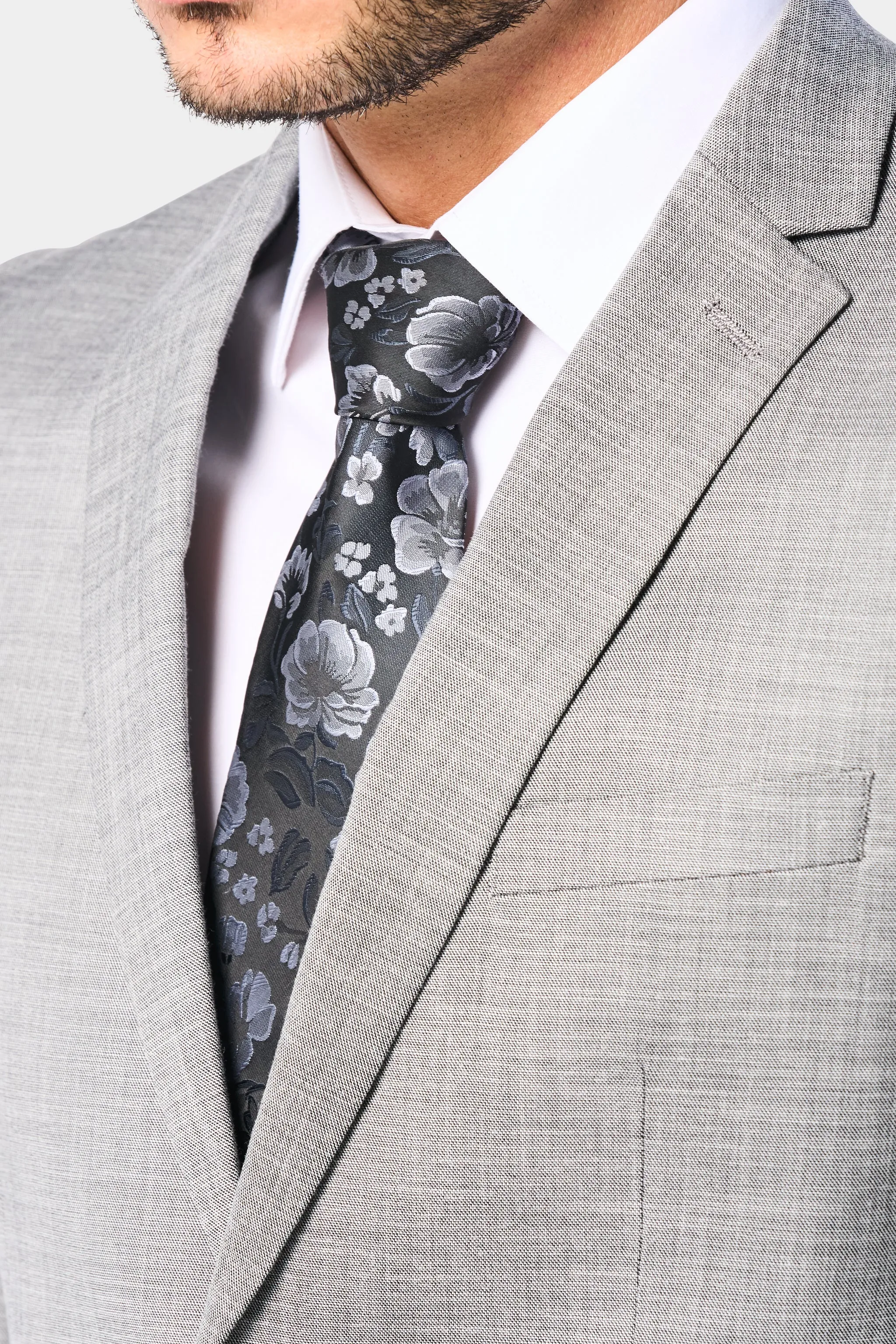 Gray Sharkskin 2 Button Suit