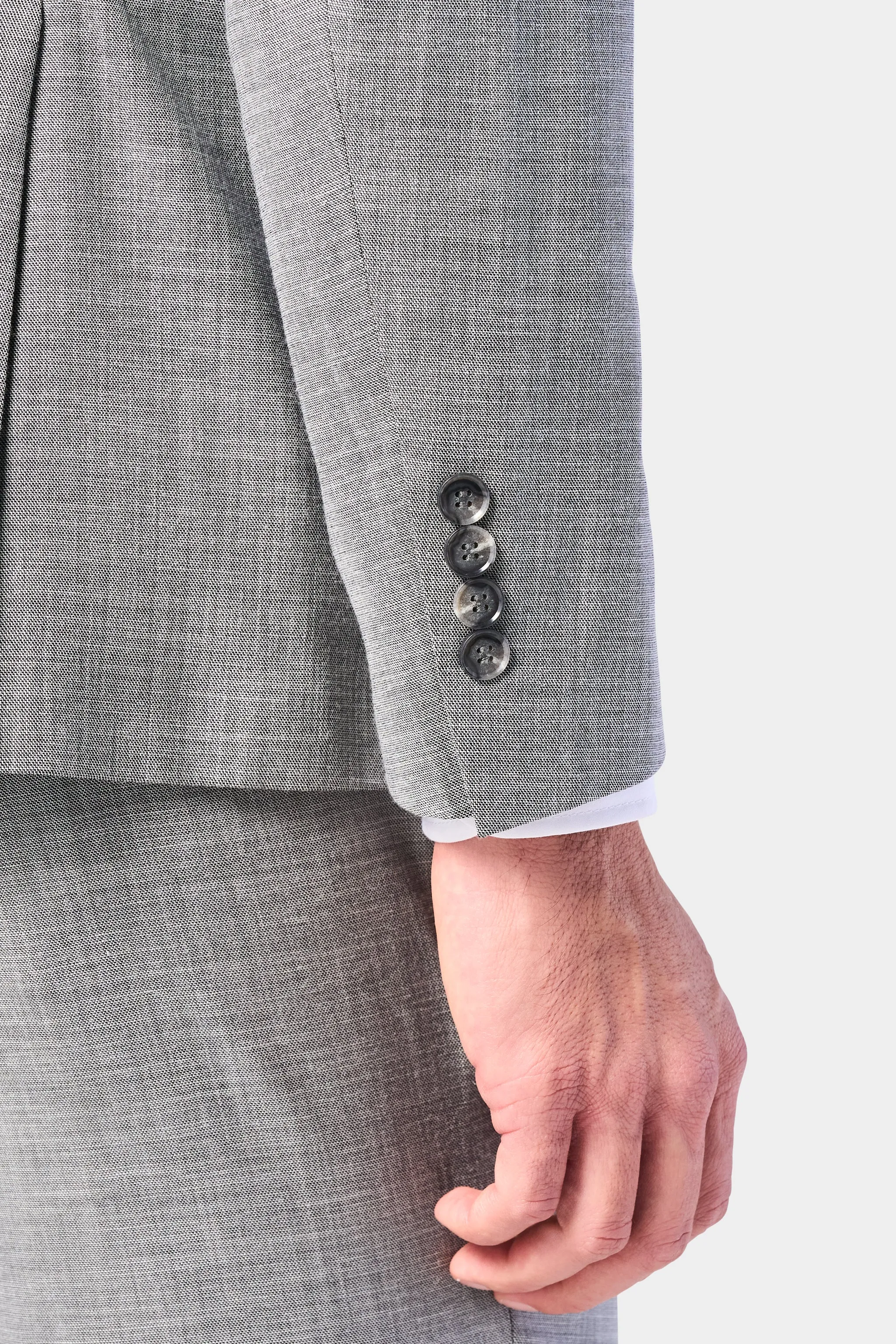 Gray Sharkskin 2 Button Suit