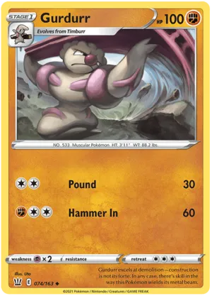 Gurdurr (074/163) [Sword & Shield: Battle Styles]