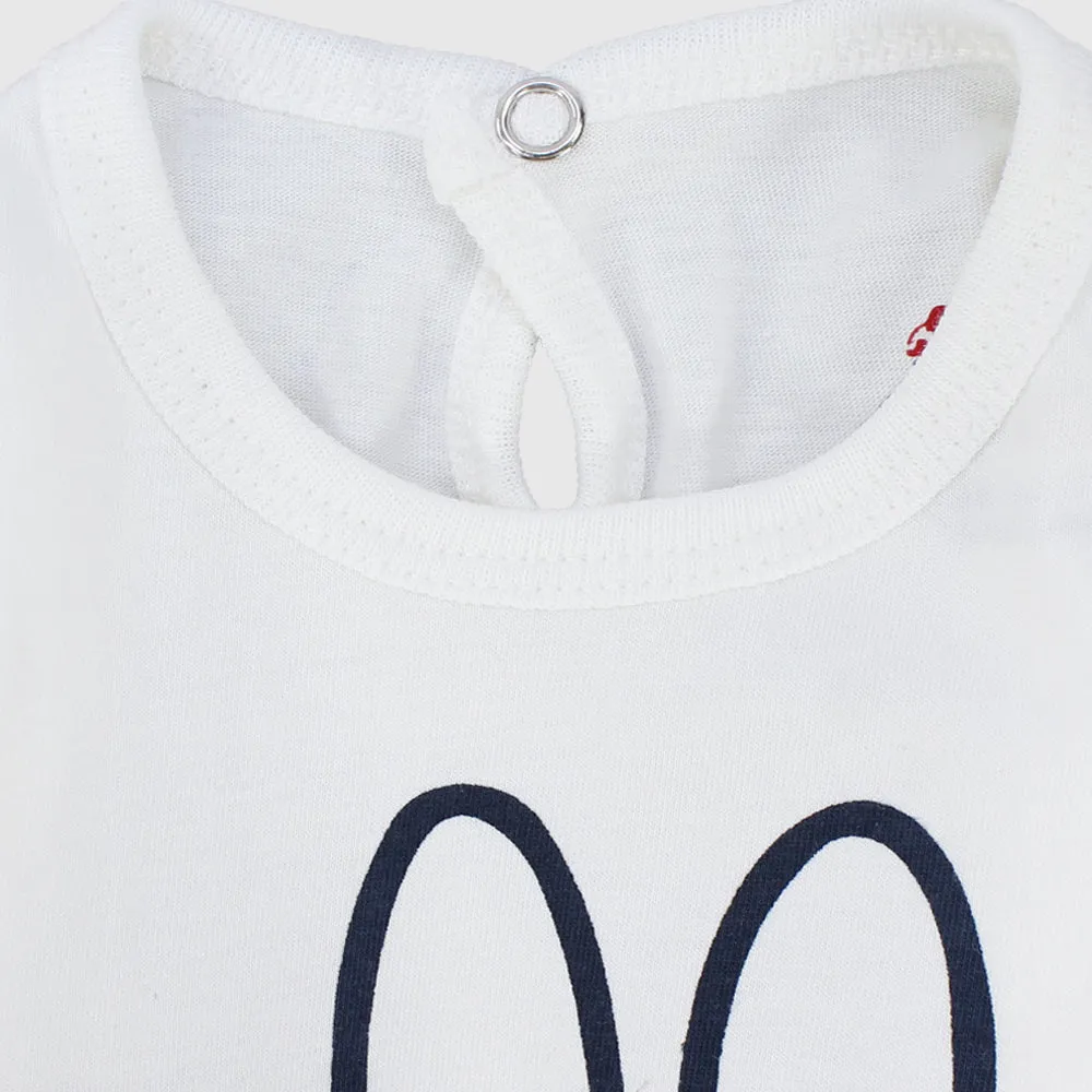 Happy Bunny Long-Sleeved Baby Footie