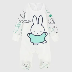 Happy Bunny Long-Sleeved Baby Footie
